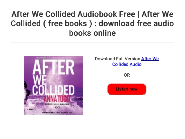 after we collided audiobook